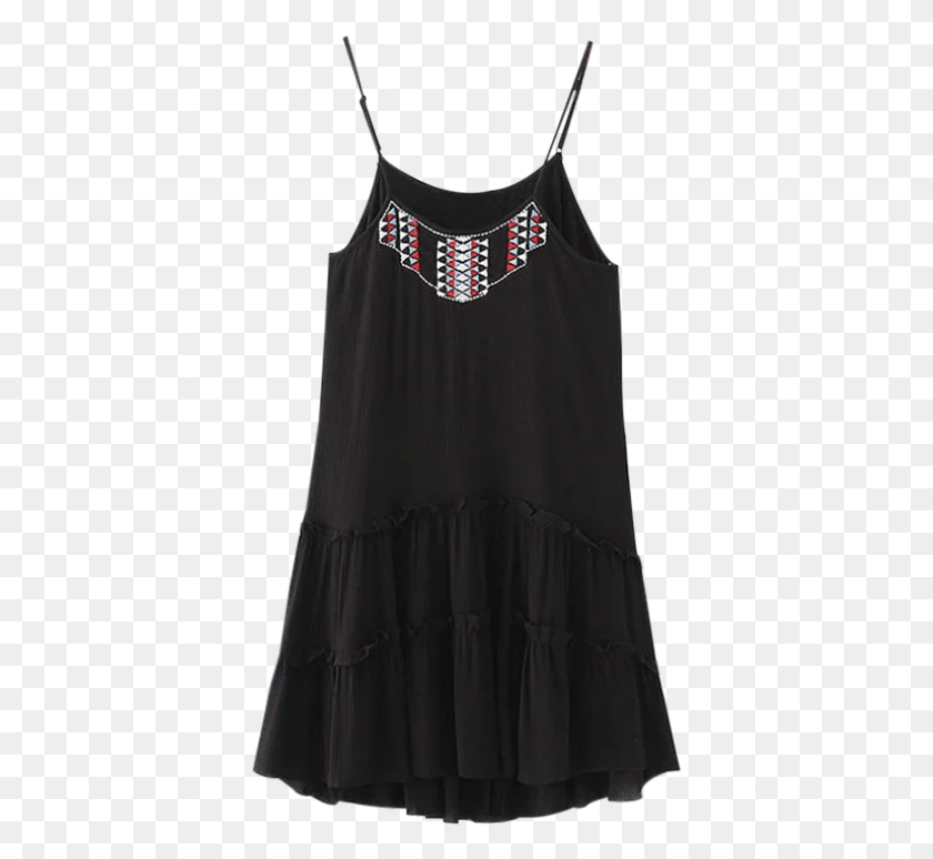 388x714 Zaful Womens Embroidered Ruffles Cami Dress Little Black Dress, Clothing, Apparel, Skirt Descargar Hd Png