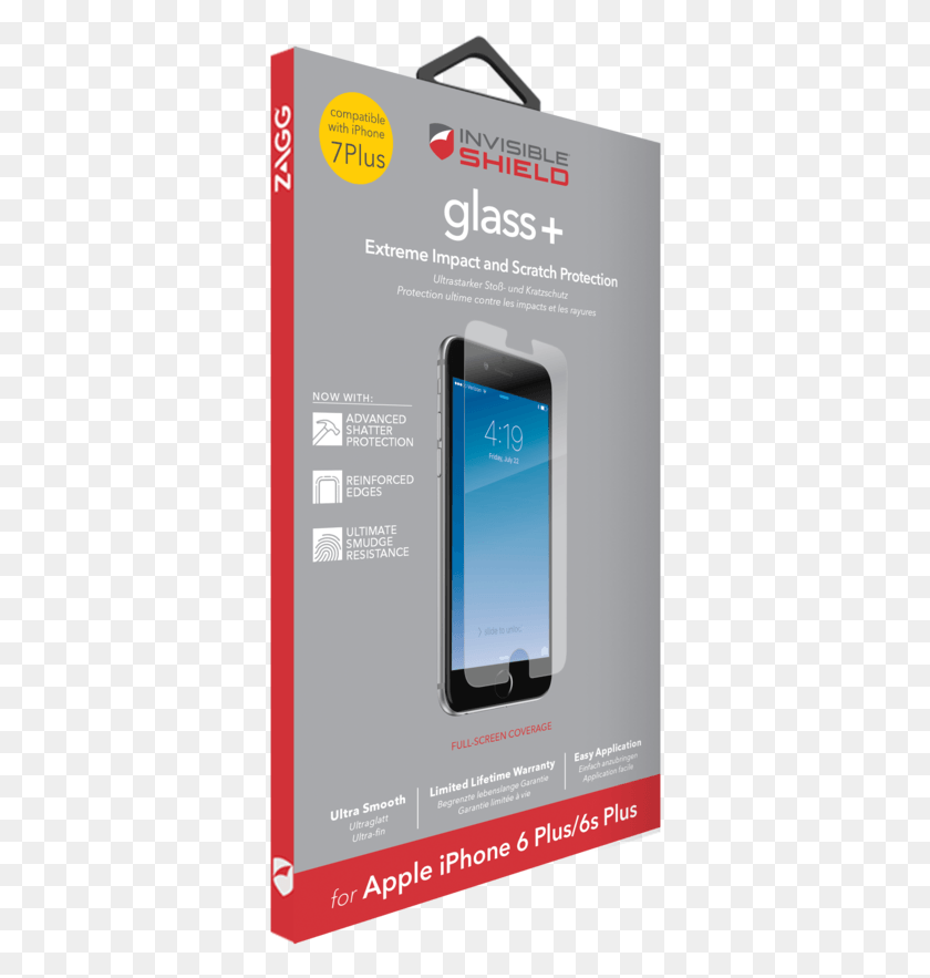 354x823 Zagg Invisible Shield Glass Iphone, Mobile Phone, Phone, Electronics HD PNG Download