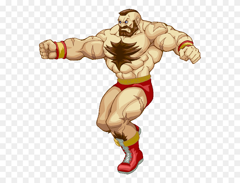 567x579 Zangief Sirlin Net Game Design Clipart Of Street Sign Zangief, Person, Human, Costume HD PNG Download