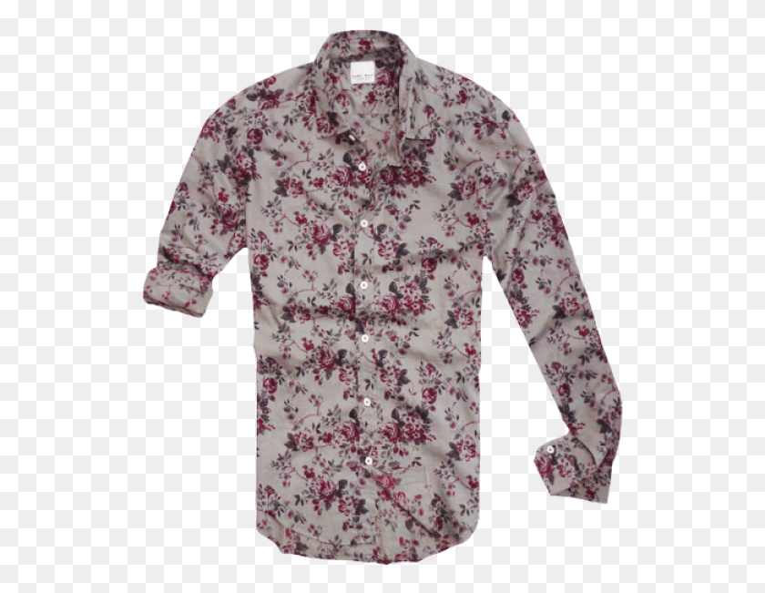 529x591 Zara Slim Fit Floral Grey Long Sleeve Shirt Zara Men Long Sleeve Shirt, Clothing, Apparel, Pattern HD PNG Download