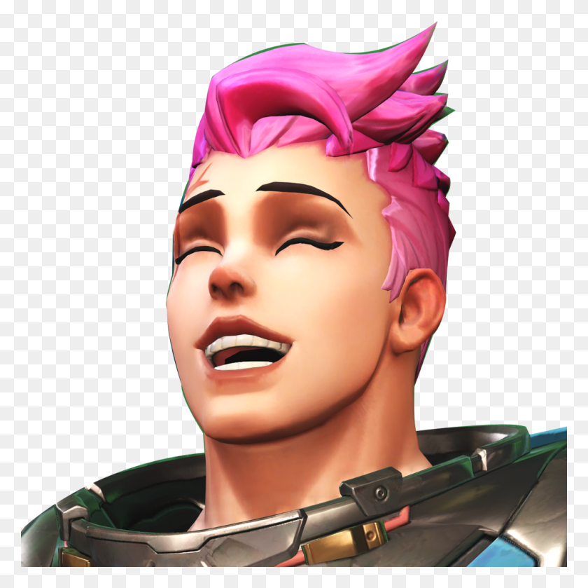 1000x1000 Zarya Overwatch Laugh, Head, Person, Human HD PNG Download