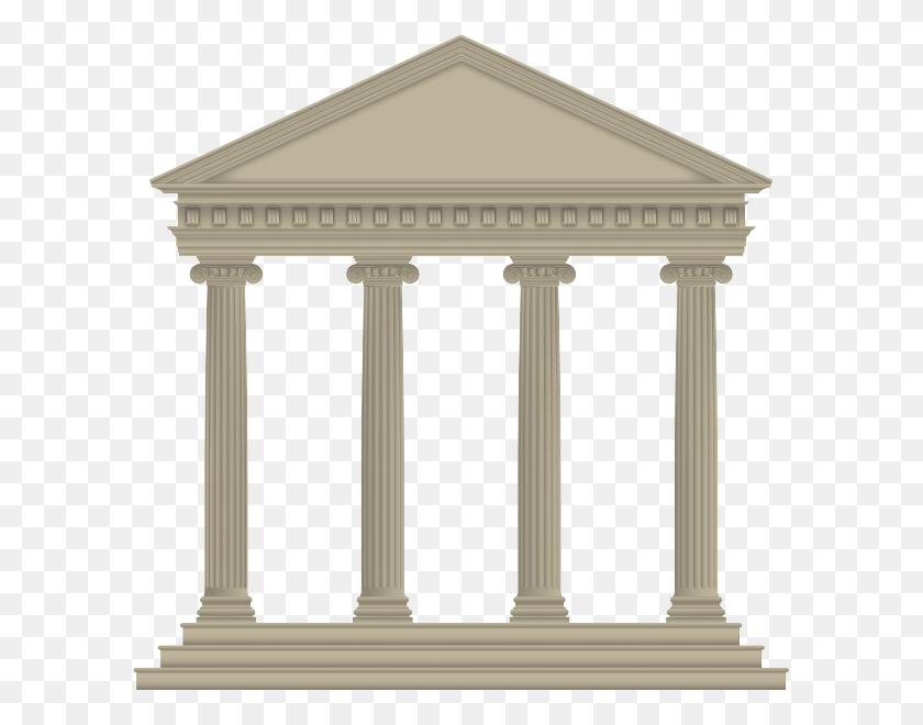 600x600 Здание Фасад Античное Здание Римский Храм Клипарт, Архитектура, Здание, Столп Hd Png Скачать