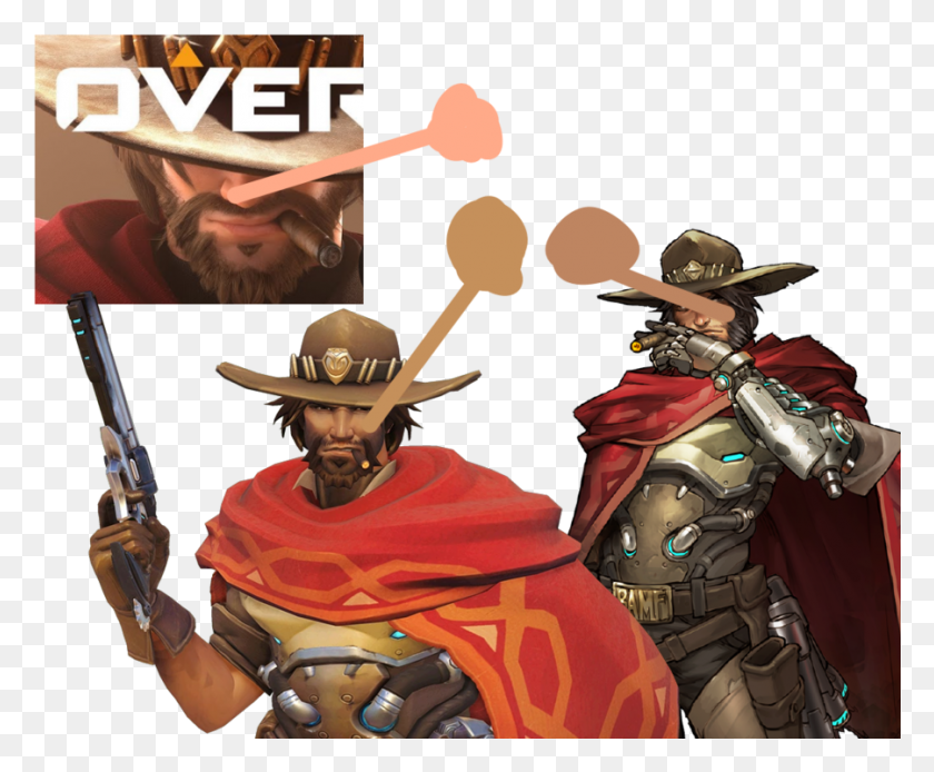 901x733 Zdartstuff Mccree Hat, Clothing, Apparel, Person HD PNG Download