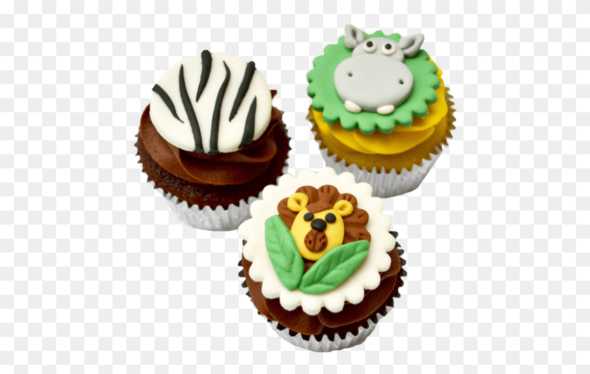 462x473 Zebra Into The Cake Cake With Animal Cupcakes For Cupcake, Cream, Dessert, Food HD PNG Download