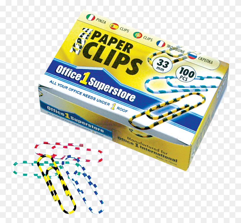 759x718 Zebra Paper Clips 33mm 100 Pcsprinted Box Office 1 Superstore, Gum, Led HD PNG Download