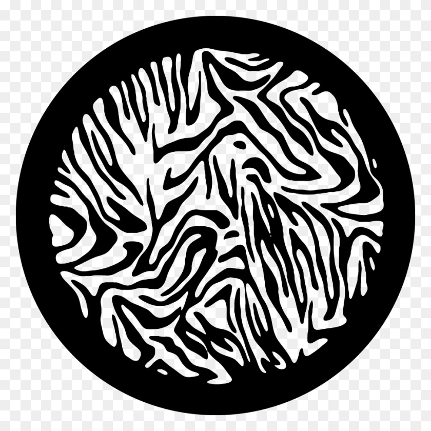 900x900 Zebra Print 1 Gobo Circle, Planta, Producir, Alimentos Hd Png