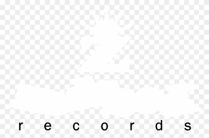2297x1461 Zed Bed Records Logo Black And White Parallel, Stencil, Text, Number HD PNG Download
