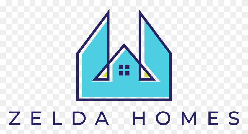 1573x795 Zelda Homes Llc Electric Blue, Треугольник, Текст, Символ Hd Png Скачать
