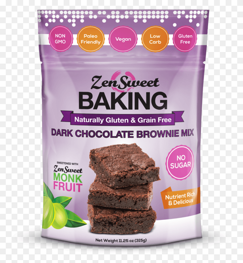 976x1064 Zensweet Baking Brownies Bag Запеченная Хорошая Сумка, Десерт, Еда, Шоколад Png Скачать