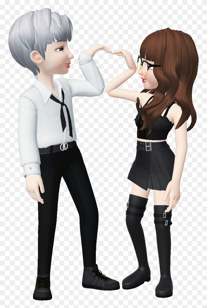 773x1192 Zepeto Corazon Heart Amor Sanvalentin Sticker Girl, Clothing, Apparel, Person HD PNG Download