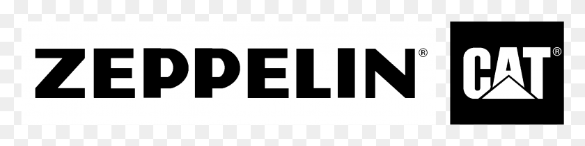 2191x423 Descargar Png Zeppelin Caterpillar Logo Blanco Y Negro Zeppelin Cat, Texto, Número, Símbolo Hd Png