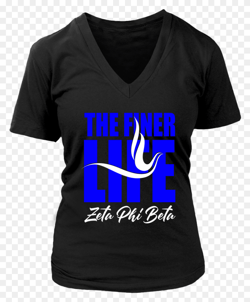 836x1023 Zeta Phi Beta Tagline District Womens V Neck Active Shirt, Clothing, Apparel, T-shirt HD PNG Download