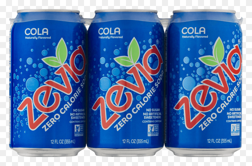 1801x1139 Zevia Calorie Free All Natural Cola Soda 12 Fl Carbonated Soft Drinks, Beverage, Drink, Tin HD PNG Download