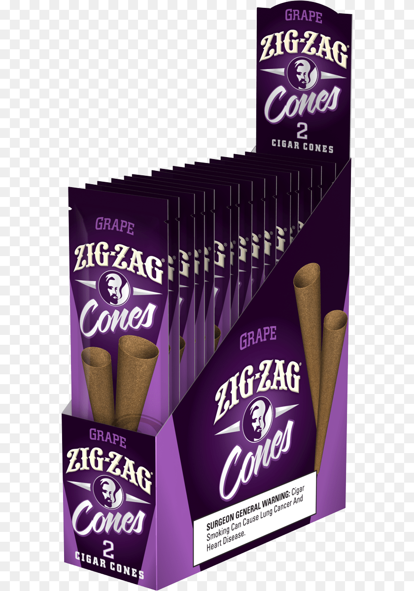 593x1200 Zig Zag Cones Grape, Incense, Dynamite, Weapon Sticker PNG