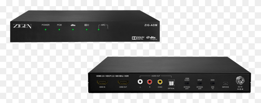1096x384 Descargar Png Zigen Zig Adm Dolby Digital Dts Stereo Decoder Amp Electronics, Hub, Hardware, Módem Hd Png