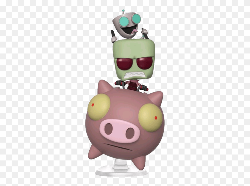 269x566 Zim Amp Gir On The Pig Us Exclusive Pop Ride Zim And Gir On The Pig Pop, Toy, Piggy Bank, Birthday Cake HD PNG Download