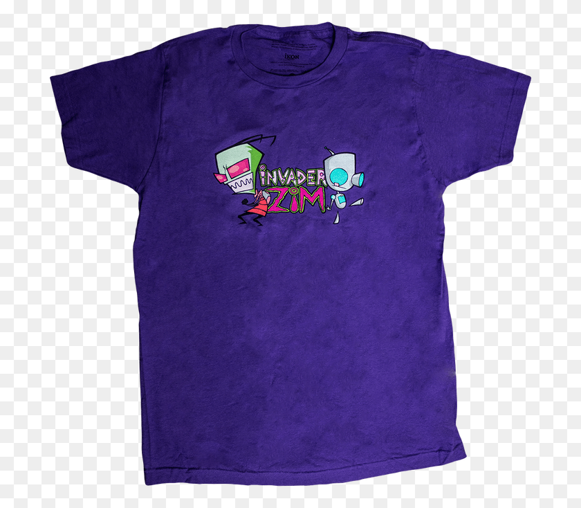 700x674 Zim Amp Gir Purple Male T Shirt S Pisica Miau Miau Tricou, Clothing, Apparel, T-shirt HD PNG Download