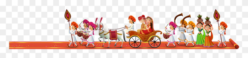 1221x215 Zing Up Your Most Cherished Moments Haldi Ceremony Clipart, Horse Cart, Wagon, Vehicle HD PNG Download