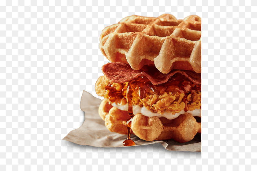 476x501 Zinger Waffle Burger Review, Food HD PNG Download
