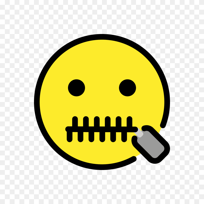 1920x1920 Zipper Mouth Face Emoji Clipart Sticker PNG