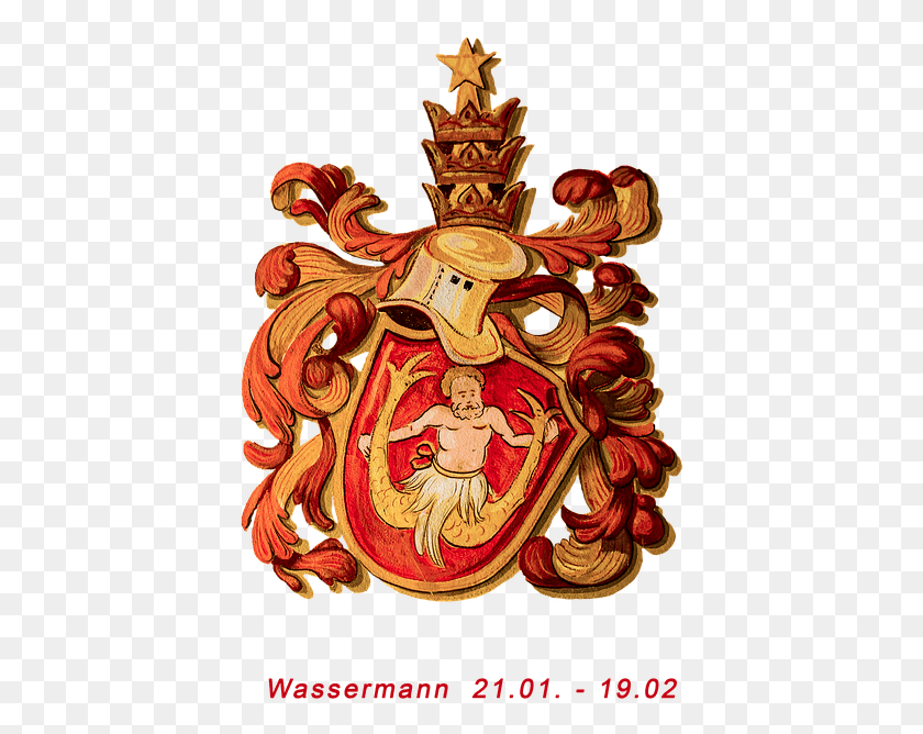 407x608 Знак Зодиака Водолей Гороскоп Изолированный Hunde Sternzeichen Wassermann, Каракули Hd Png Download