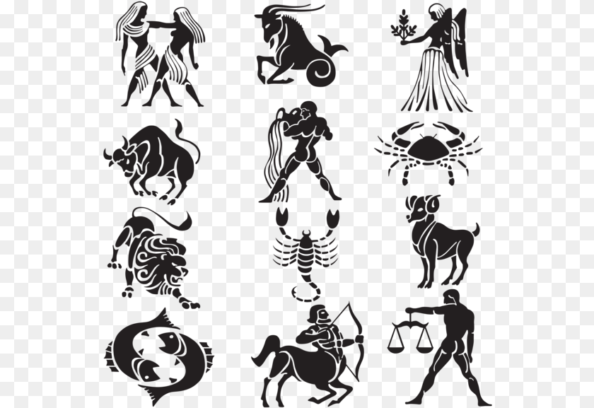 551x577 Zodiac Signs Set Clipart Zodiac Signs, Adult, Person, Man, Male Transparent PNG