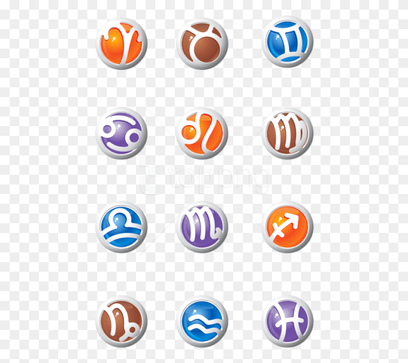 455x688 Zodiac Signs Setpicture Clipart Photo, Text, Soccer Ball, Team Sport HD PNG Download