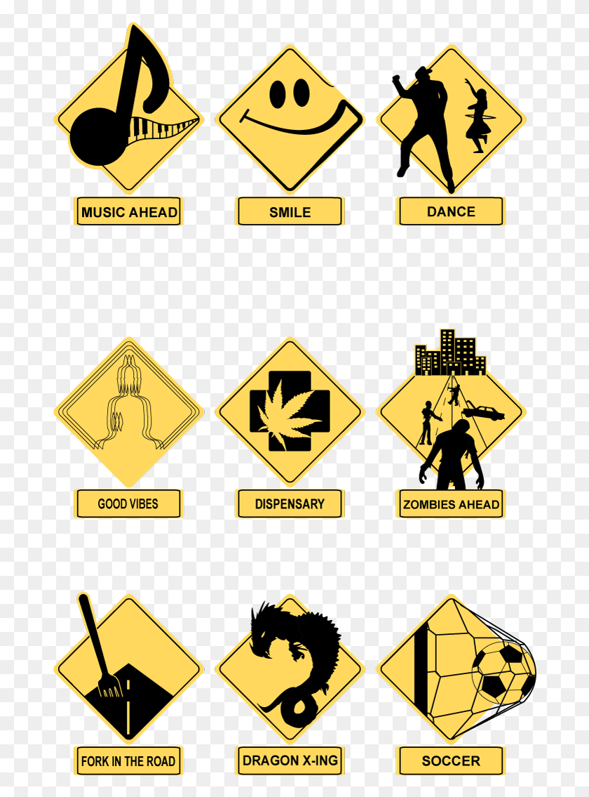 690x1075 Zombie Ahead Road Sign, Symbol, Person, Human HD PNG Download