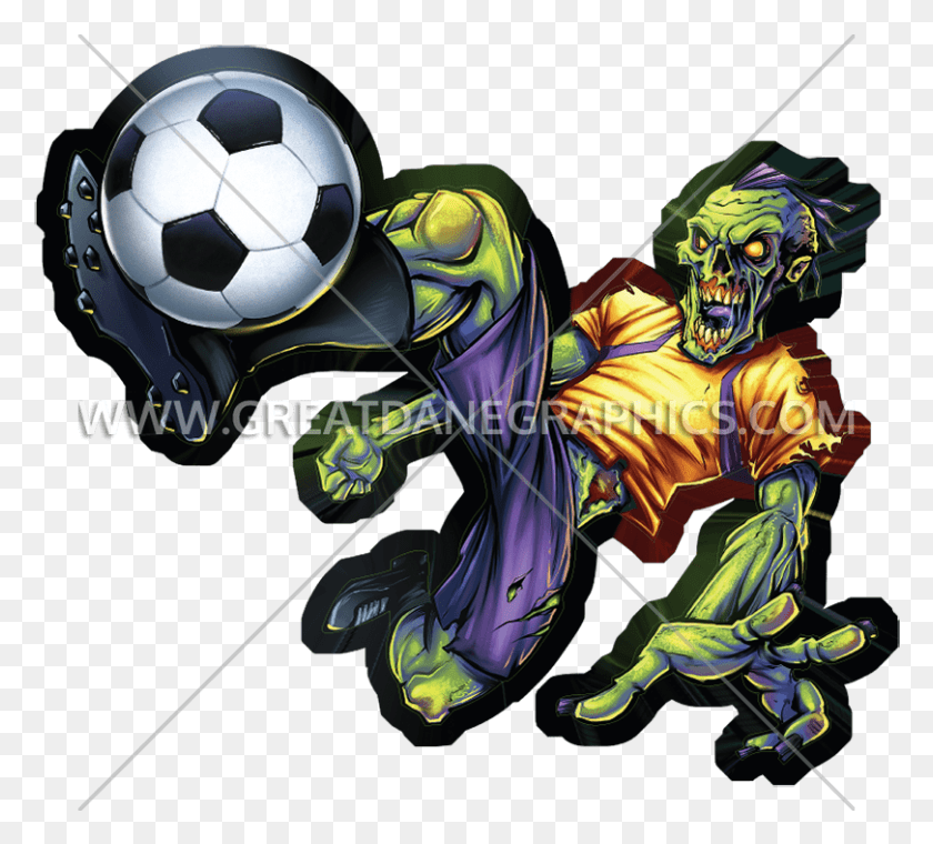 810x727 Zombie Clipart Football Illustration, Soccer Ball, Ball, Soccer HD PNG Download