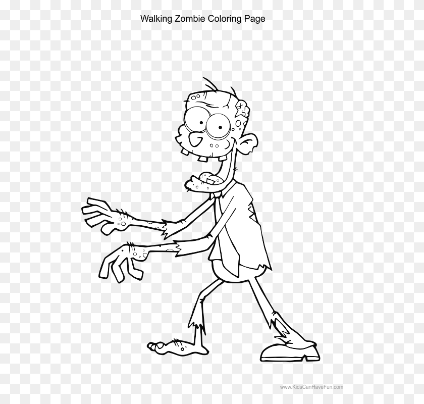 518x740 Zombie Coloring Pages Zombie Black And White Clipart, Sketch HD PNG Download