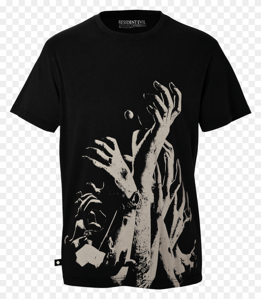 1126x1301 Zombie Hands T Shirt By, Clothing, Apparel, T-shirt HD PNG Download