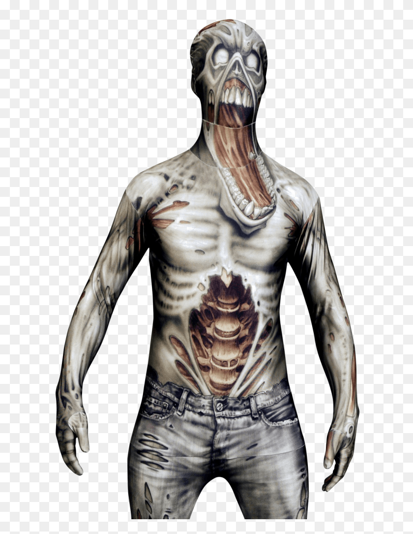 626x1025 Zombie Picture Zombie Morphsuit, Torso, Person, Human HD PNG Download