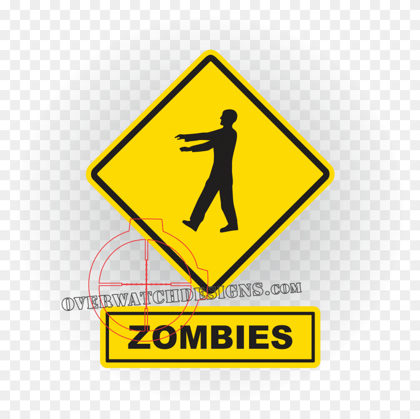 2150x2142 Zombie Street Sign Traffic Sign, Pedestrian, Person, Human HD PNG Download