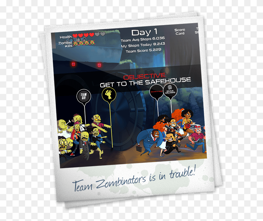600x646 Zombie Survival Interface Cartoon, Poster, Advertisement, Person HD PNG Download