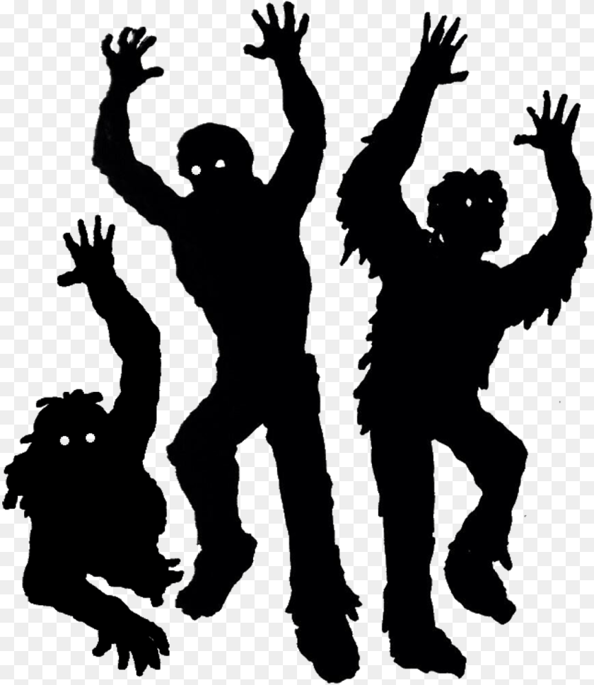 Zombies Silhouette, Person, Dancing, Leisure Activities Transparent PNG