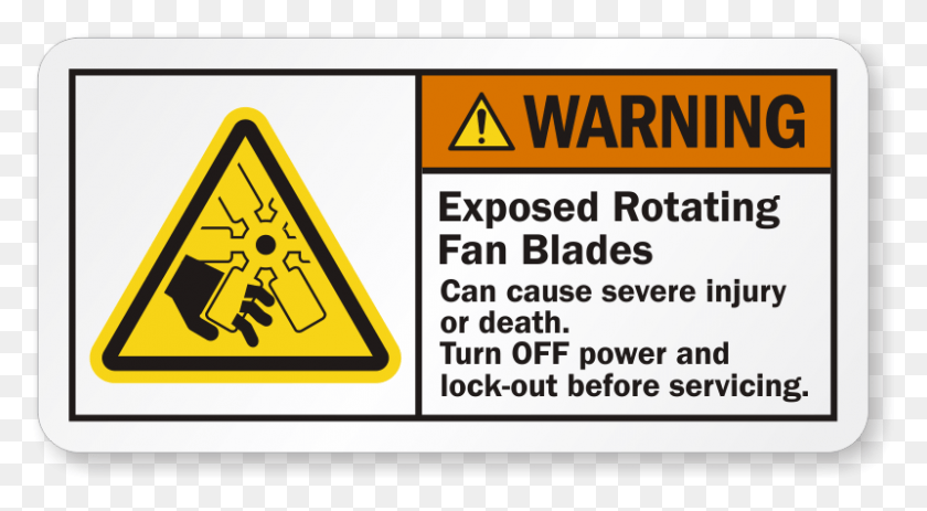 800x414 Zoom Buy Rotating Fan Blade Warning, Symbol, Sign, Road Sign HD PNG Download