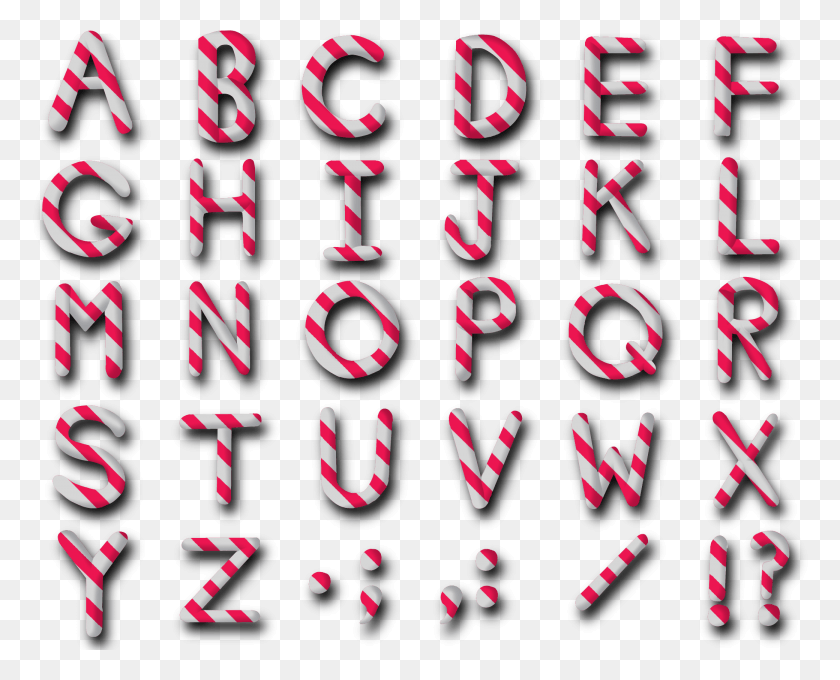 2080x1654 Zooshii Studios Made Her Very Own Candy Cane Alphabet All Letters, Text, Number, Symbol HD PNG Download
