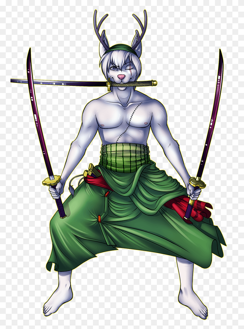 769x1072 Zoro Illustration, Person, Human, Bow HD PNG Download