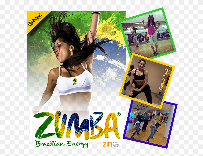 630x588 Descargar Png Zumba Energía Brasileña Con Camila Luik Zumba Fitness, Cartel, Publicidad, Persona Hd Png