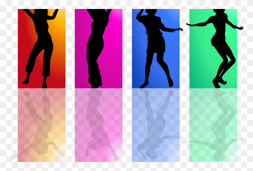 1280x838 Zumba Silhouette Of Women Dancing, Person, Human, Collage HD PNG Download
