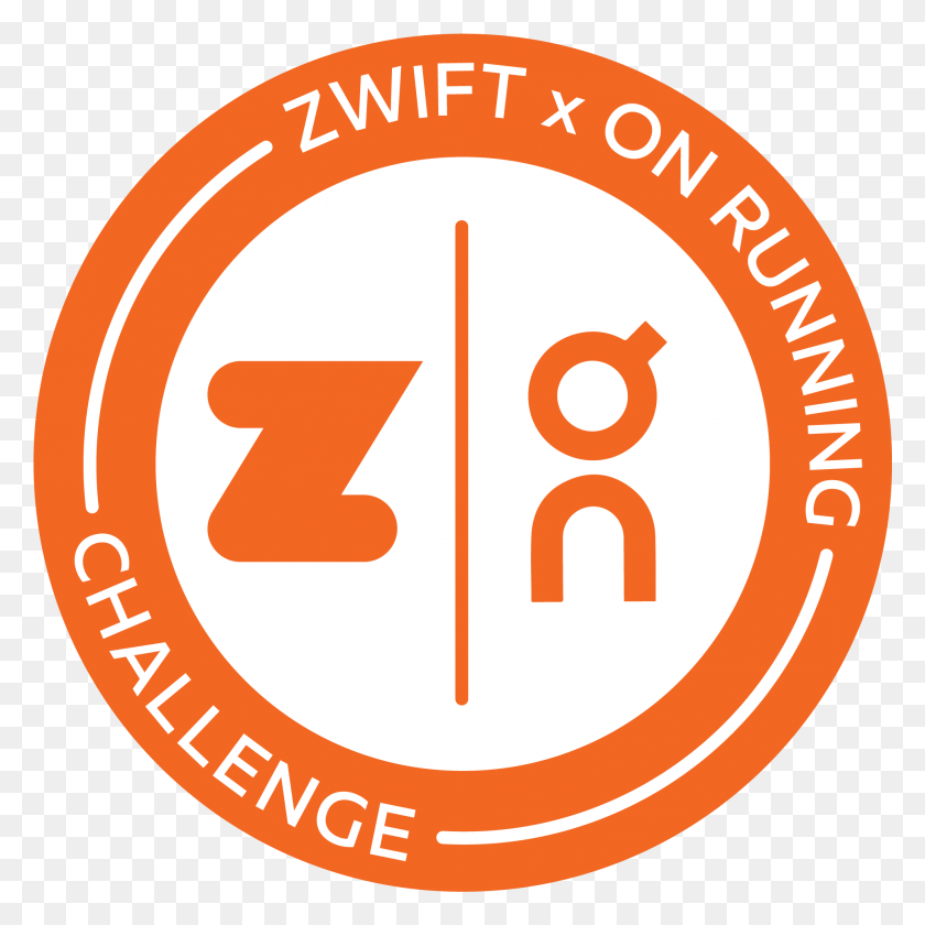 1943x1944 Descargar Png Zwift X On Running Valentine39S Challenge Logo Circle, Número, Símbolo, Texto Hd Png