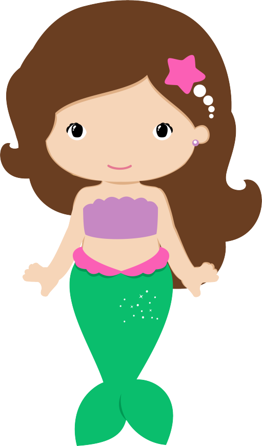 511x870 Cute Mermaid Clipart